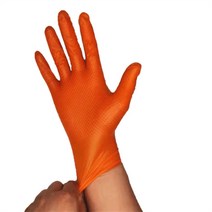 실험실 고무 셰프 주방용 일회용 니트릴 위생 장갑 요리 라텍스 100매, 100pcs M, 주황색