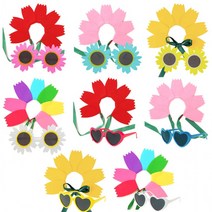 카네이션 머리띠 안경 꾸미기 세트 어버이날 스승의날 축하 선생님 부모님 선물 5월 가정의달 스냅, 핑크카네이션하트세트, 핑크카네이션하트세트