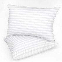 유아용 베개 2팩 35.6 x 48.3cm(14 x 19인치) 수면을 위한 작은 어린이 베개 훌륭한 목 지지대 어린이 여행을 위한 완벽한 아기 베개 유아 침대 침대 남아, Stripe 2 Pack