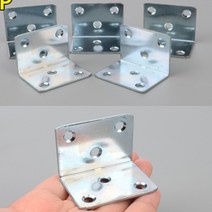 가구 DIY 철물 코너 꺽쇠 중형 평철 10p 데크 고정쇠 목재 연결 경첩 보강 고정 피스 붙박이 옷장 선반 부착 제작 철물 스테인리스 부품 인테리어 리폼 코너철, 10개