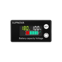 배터리 건전지 전압 잔량 테스터기 측정기 진단기 디지털방수 8V-80V, 블루 LCD