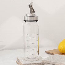 열탕소독가능 눈금표시 자동형 오픈 내열유리 오일병, 500ml