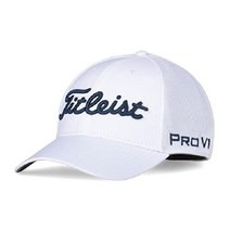 타이틀리스트(Titleist) 골프 모자 남성 스포츠 메쉬 캡 HJ2TSMLXL BKWT, 화이트 네이비