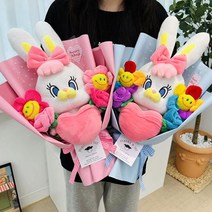 리코인형꽃다발 생일선물 리코하트, 리코하트핑크