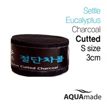 세틀 유칼립투스 프리미엄 절단 차콜 S (3cm) / 모스활착유목 수질정화 / 아쿠아메이드