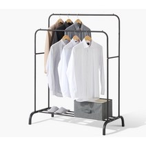자취생용 공간활용 쉬운조립 철제 선반 2단 옷행거 의류매장용 심플 샘플걸이용 옷가게용, ㅁ 2단행거 블랙