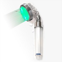 이고웰 퓨어워터 온도감지 LED 필터 샤워기, 샤워헤드 1개+필터 1개