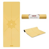RORU Concept 선 시리즈 요가 매트 두꺼운 미끄럼 방지 4mm (0.16인치) 스트랩 포함 크고 넓은 185.4 x 68.6cm(73 x 27인치) 고무 요가 매트, 72 x 27 Inches