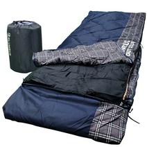 콜럼버스 동계 겨울용 거위털 알래스카구스 침낭, 일자형_네이비