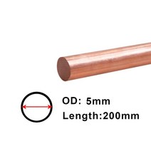 동 용접봉 구리 99.9 순수 구리 금속 막대 용액 가공용 직경 330mm 길이 1 개, 02 Dia 3_04 200nn