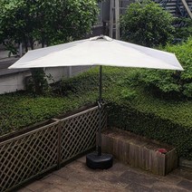 직사각형 파라솔 발코니 정원 카페 휴양지 차양막, 베이스 없는 브라운 200x100cm