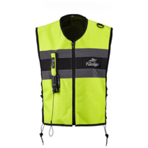 에어백 조끼 라이더 바이크 슈트 오토바이 보호 자켓 구명 안전 반사 상의 보호, 4 블랙(실린더 2개 포함)