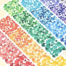 욜케이유 인생네컷앨범 다이어리 포토북 DIY 데코 풀잎 디자인 스티커, 보라