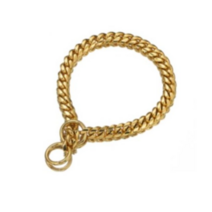 고급 대형견 스테인레스체인목걸이 리드줄 산책목줄 불독 골드체인 도베르만 로프, 골든_폭 : 14MM 길이 : 65CM