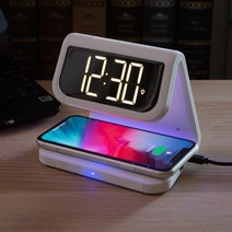 스마트폰 UV 살균기 무선 충전기 알람 탁상시계 NEW.에스엔, AL900UV블랙