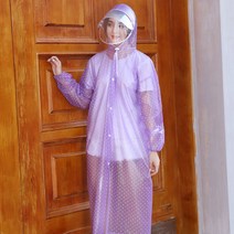 레인코트 634# 투명 도트 시니어 점프수트 워킹 다소미얼 Z