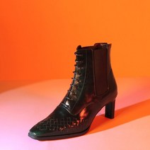 [쇼핑엔티] 로커스트 소가죽 인트레치아토 슬림 앵클부츠 LS5003 6cm 딥그린