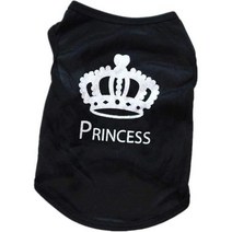 강아지 훈련 조끼 통기성 코튼 개 옷 고양이 티셔츠 민소매 의류 여름 작은 치와와 요크셔테리어, Black Crown+XS