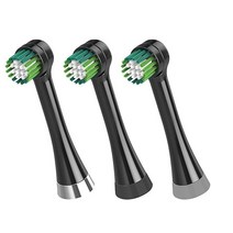 Waterpik 트리플 클린 컴플리트 케어 교체용 브러시 헤드, Black