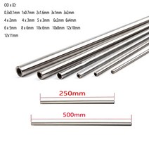 알루미늄 각관 원활한 스테인레스 스틸 모세관, 6x2mm 1개