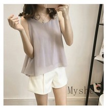 [Myshe]여성 민소매 쉬폰 블라우스 나시티 여름 hgf5 YanF716
