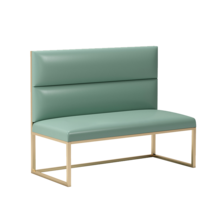 인조가죽 쇼파 벽면 2인용 붙박이소파 카페 레스토랑 식당, 안전포장, 그린