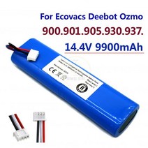 전동킥보드보조배터리 100 로봇 ecovacs deebot ozmo 14.4v 9900mah 진공 청소기 용 18650 배터리 기원 900 901 905 930 937 참신, 14.4v 6000mah, 14.4V 6000mAh