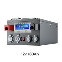 대용량 인산철 파워뱅크 배터리 12V 차박 캠핑용 실외 전원 공급 장치, 12V 180AH