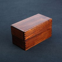 2단 사각 나무도시락 일본풍 도시락 예쁜 도시락