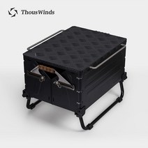 스노우피크쉘프컨테이너 25 50 L 접이식 다리 DIY용, 50L 보관함 알루미늄 합금 커버 블랙