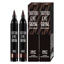 유니픽쳐 타투 펜 아이브로우 3.5g, 딥브라운+딥브라운