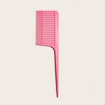 헤어 스타일링 테일 빗 염색 컬러링 하이라이트 플라스틱 살롱 드라이어 트위스트 더블 치아, [06] 분홍색