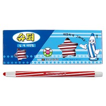 어린이 미술 색연필&사인펜 6색 12색 24색 36색 50색 뽀로로 핑크퐁 투명이 지구 노마르지 모나미 슈퍼색연필, 지구 슈퍼 색연필 낱색 (12개입) 분홍