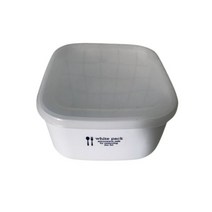 나카야 일본 화이트 밀폐용기, 700ml, 2개입, 1p