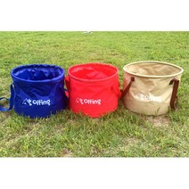 수납 가방 겸 캠핑 설거지통 방수 물통 28L 블루 차박