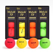 Volvik 볼빅 T3 골프공 6구 비비드 무광 컬러볼 3피스