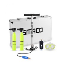 SMACO 스쿠버 다이빙 스노클링 미니 산소통 세트 (산소통2개), 오렌지