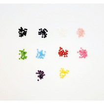 5mm 볼록 미니콩단추(10개) 컬러선택 인형눈 인형옷만들기부자재, 연두