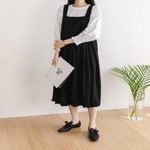 [다잇템] 여자 아코디언 하체비만 민무늬 롱원피스