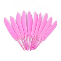 거위깃털 대 약4~5.3cm×18~21cm 분홍 100개 자연재료 거위털 인디언장식 노리프렌즈 만들기재료