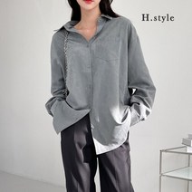 H스타일(SH)인실키셔츠 가을 간절기 긴팔 남방 셔츠 NB 블라우스