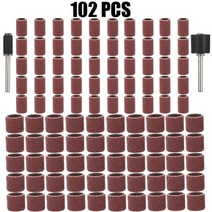 11/102pcs 샌딩 드럼 키트 #80 #120 #180 전기 미니 앵글 그라인더 맨드 렐 용 Dremel 슬리브 밴드, 80, 102pcs