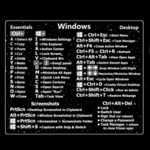 키보드키스킨스티커 키보드 바로 가기 스티커 접착제 PC 노트북 데스크탑 윈도우 오피스 1 피스, [01] for window