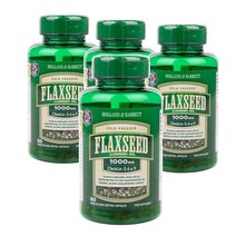 홀랜드앤바렛 영국 Holland & Barrett Flaxseed Linseed Oil 플랙씨드 오일 아마인유 1000mg 60캡슐, 4팩