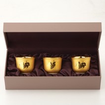 gold ceramic 골드세라믹 술잔세트 + 선물포장 재단 협회장선물 금24k