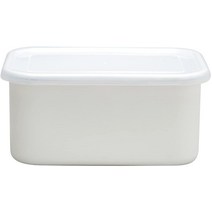 [일본정품] Nodahoro 노다호로 법랑그릇 보관용기 사각밀폐용기 사각찬통, S, 1개