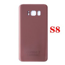 스마트폰 부품 배터리 후면 커버 삼성 호환 갤럭시 S8 G950 G950F 플러스 G955 G955F 유리 패널 하우징 케이스, [04] S8 Pink