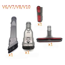 다이슨 호환 다이슨 v6 v7 v8 v10 유연한 정전기 방지 진드기 팁 라운드 하드 강모 브러시 어댑터 용 교체 가능한 진공 청소기 액세서리 호환, 09