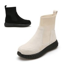 [AK PLAZA] [미소페] 여성 스웨이드 니트 앵클부츠 012246704 3.5