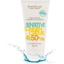 독일 진앤렌 Jean & Len Sun Cream 50+ SPF 50+ 센시티브 선스크린 페이스 선크림 50ml, 9팩